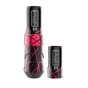 Dual-Battery Wireless Tattoo Machine, Liner & Shader All-in-One Camouflage Rotary Tattoo Pen with LCD Display