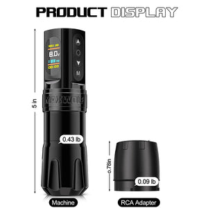 Wireless Tattoo Pen direct drive with Coreless Motor, 10500-11500 RPM, RCA Connector Tattoo Supplies