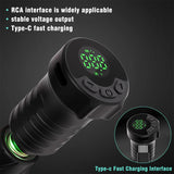 Wireless Tattoo Power Supply RCA Interface 1600mAh Lithium Battery For Tattoo Machine