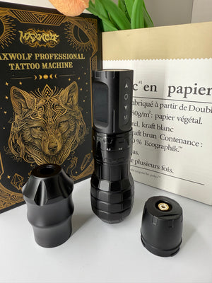 Tattoo Pen Power Supply with Adjustable stroke 2.4MM-4.2MM, 11500–12500 RPM Coreless Motor Tattoo Machine